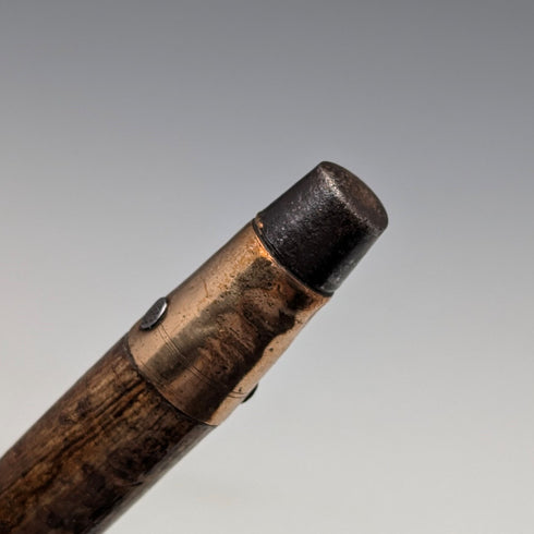 1899 年英國古董男士純銀裝飾牛角手柄手杖 101 厘米